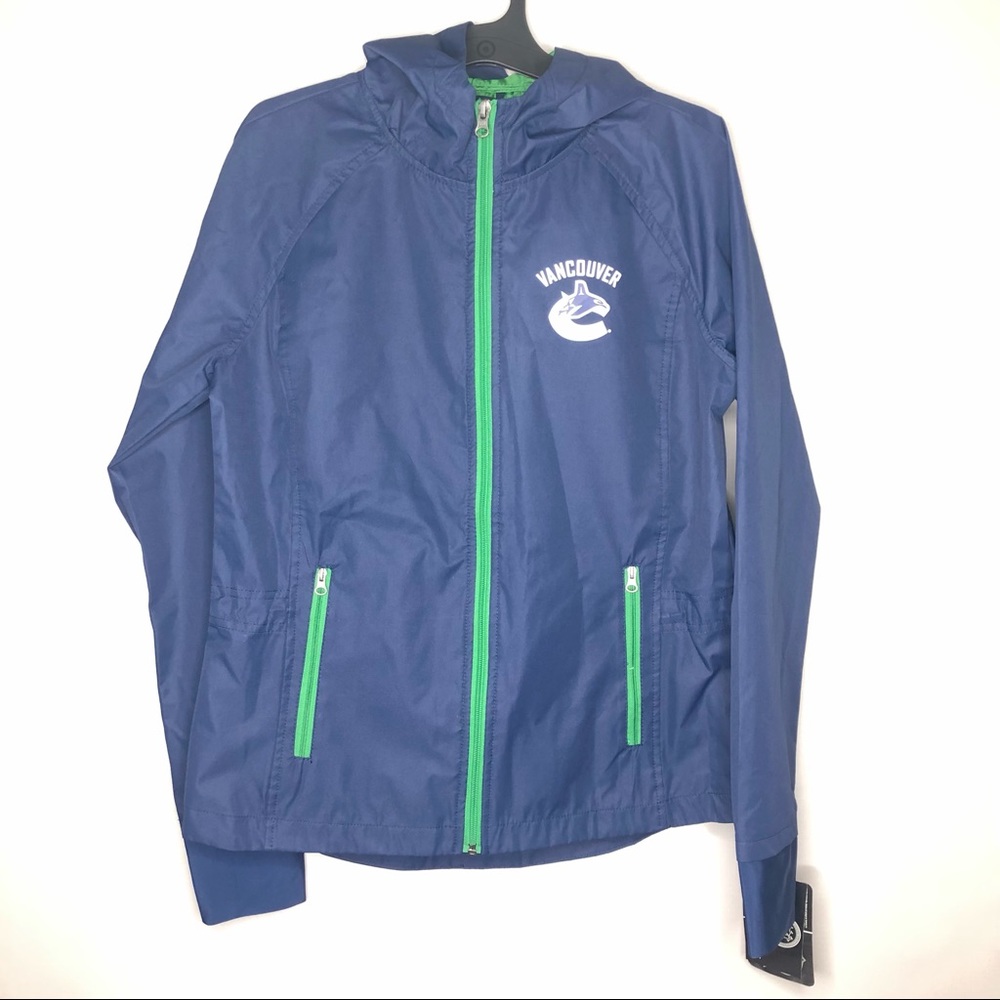 NEW Men’s Vancouver Canucks Hooded Windbreaker Jacket - Small